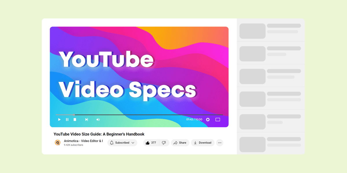 YouTube Video Size Guide: A Beginner’s Handbook - Animotica Blog
