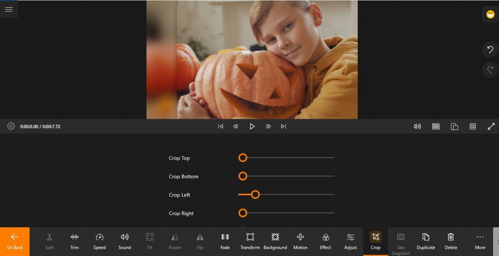 How to Crop a Video in Animotica in Windows 10 