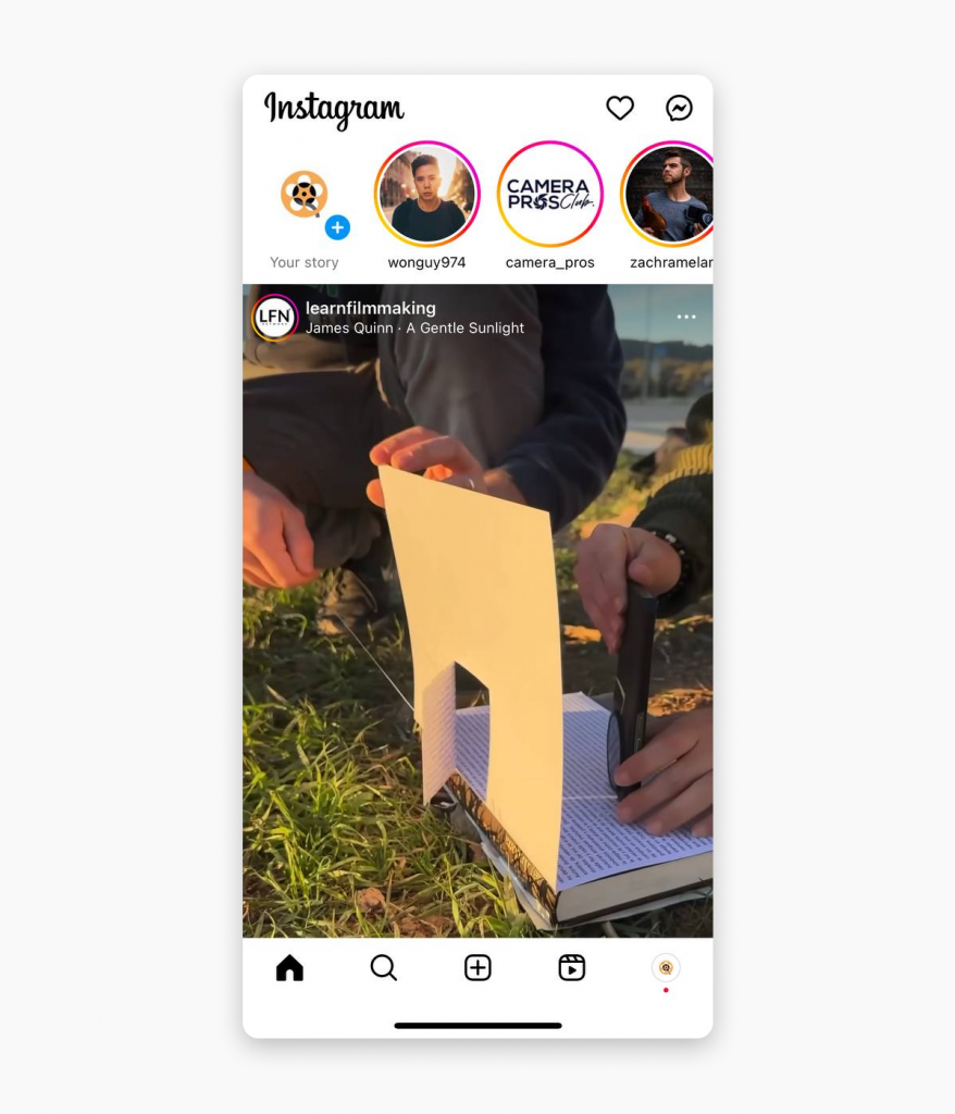 Launch the Instagram app on your phone. At the bottom of the screen, you'll see the + icon. Tap on it to start creating your Reel. 