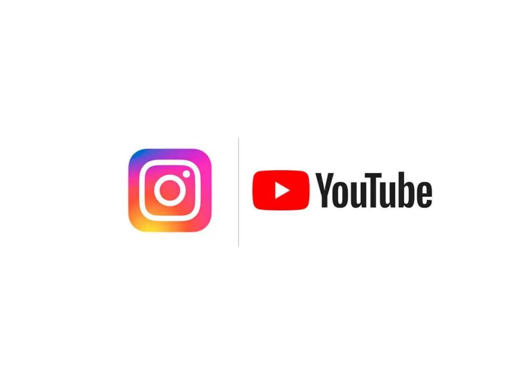Instagram and YouTube logos 